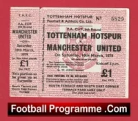 Tottenham Hotspur v Manchester United 1979 – Football Ticket