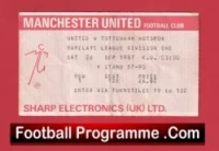 Tottenham Hotspur v Manchester United 1987 – Football Ticket