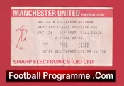 Tottenham Hotspur v Manchester United 1987 – Football Ticket