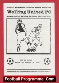 Welling United v West Ham United 1995