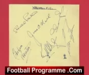 Walsall Football Club Multi Autographed Signed Sheets