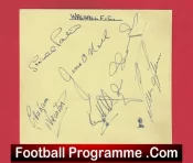 Walsall Football Club Multi Autographed Signed Sheets