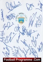  Greenock Morton Football Club Multi Autographed Signed Sheet Football Programme .COM Football Programmes Memorabilia