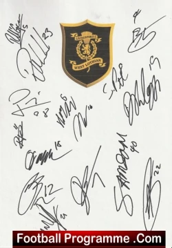  Partick Thistle Football Club Multi Autographed Signed Sheet Football Programme .COM Football Programmes Memorabilia