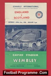  England v Scotland 1956 - Schoolboys + Song Sheet Football Programme .COM Football Programmes Memorabilia