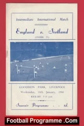  England v Scotland 1958 - Under 23s at Goodison Park Everton Football Programme .COM Football Programmes Memorabilia