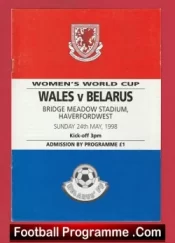 Wales Ladies v Belarus 1998 – Womens Football