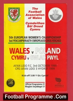  Wales Ladies v Belarus 1998 - Womens Football Football Programme .COM Football Programmes Memorabilia