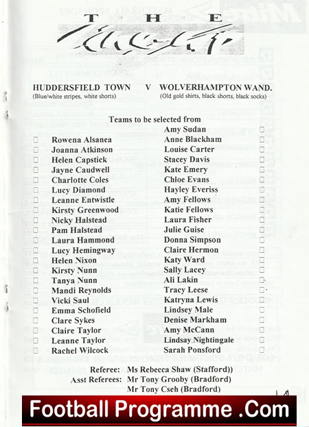 Huddersfield Town Ladies v Wolves 2001 - Womens Football - Image 3