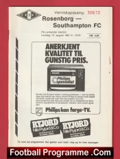Rosenborg v Southampton 1981