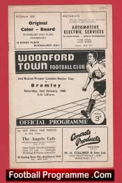  Woodford Town v Bromley 1960 - London Senior Cup Football Programme .COM Football Programmes Memorabilia