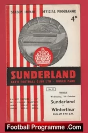 Sunderland v Winterhur 1959 – Switzerland Football Team