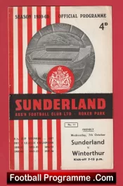 Sunderland v Winterhur 1959 – Switzerland Football Team