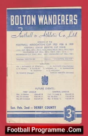 Bolton Wanderers v Derby County 1952