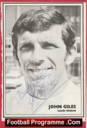 Leeds United Johnny Giles Autographed Signed Picture