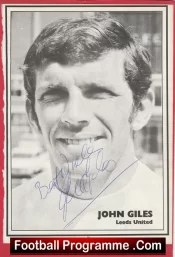 Leeds United Johnny Giles Autographed Signed Picture