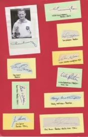 Preston North End Football Club Multi Autographed Signed 1940s on