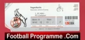 Koln v Liverpool 2002 – 2003 Football Ticket