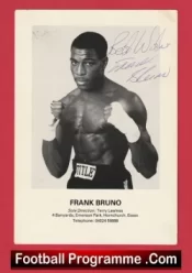 Boxing – Frank Bruno Boxer Genuine Signed Autograph Card