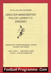 Greater Manchester Police Ladies v Hopwood 2000 – Womens Football