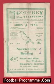 Norwich City v Reading 1953