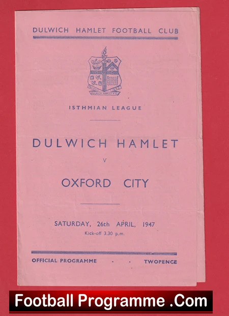 Dulwich Hamlet v Oxford City 1947 - 1940s - Image 2