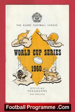  Australia v Great Britain 1960 - Rugby World Cup at Bradford Football Programme .COM Football Programmes Memorabilia