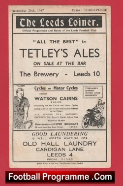  Leigh Rugby v Leeds 1947 - 1940s Football Programme .COM Football Programmes Memorabilia