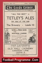  Leeds Rugby v Wakefield Trinity 1947 - 1940s Football Programme .COM Football Programmes Memorabilia