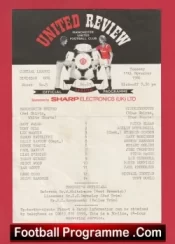 Manchester United v Middlesbrough 1986 – Reserves Billy Garton