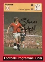 Manchester United Steve Coppell Autographed Signed Football Card Man Utd