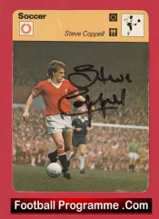 Manchester United Steve Coppell Autographed Signed Football Card Man Utd