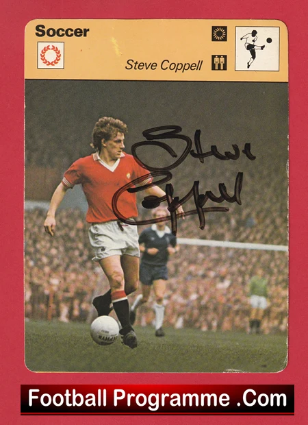 Manchester United Steve Coppell Autographed Signed Football Card Man Utd - Image 2