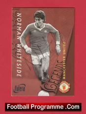 Manchester United Norman Whiteside Autograph Signed Football Card Man Utd