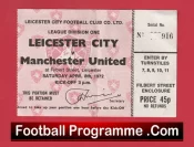 Leicester City v Manchester United 1972 – Football Ticket