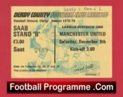 Derby County v Manchester United 1978 – Football Ticket
