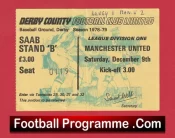 Derby County v Manchester United 1978 – Football Ticket