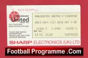 Manchester United v Videoton 1985 – UEFA Cup Football Ticket