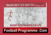 Manchester United v Southampton 1986 – Match Ticket