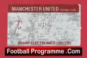 Manchester United v Chelsea 1988 – Man Utd Match Ticket