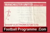 Manchester United v Chelsea 1986 – Football Ticket