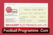 Manchester United v Dukla Prague 1983 – Match Ticket