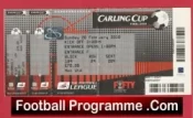 Manchester United v Aston Villa 2010 – Ticket League Cup Final Ticket