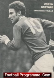 Manchester United Carlo Sartori Signed Autograph Man Utd 1960s