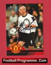 Manchester United Jaap Stam Autographed Signed Football Card Man Utd