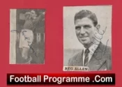 Manchester United Jack Warner + Reg Allen Signed Autograph Man Utd 1950s