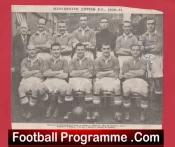 Manchester United John Aston Signed Autograph Man Utd 1950/51