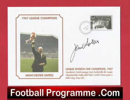 Manchester United John Aston Autograph Man Utd Champions 1967 FDC - Image 2