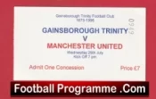 Gainsborough Trinity v Manchester United 1998 – Treble Season White Ticket