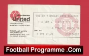Manchester United v QPR 1978 – FA Cup Football Ticket
